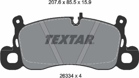 Textar 2633401 - Гальмівні колодки, дискові гальма autocars.com.ua