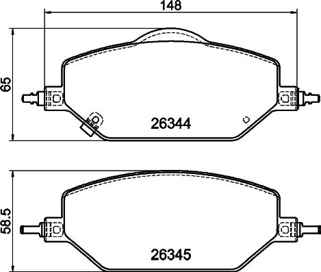 Textar 2634402 - Гальмівні колодки, дискові гальма autocars.com.ua