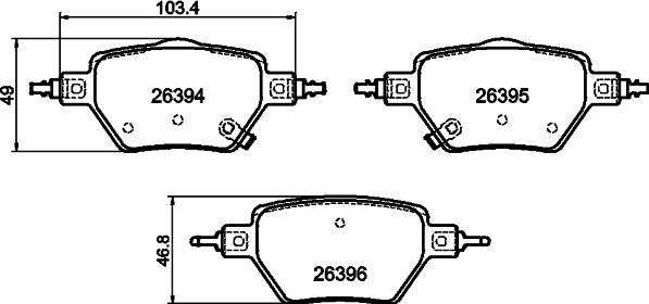 Textar 2639402 - Гальмівні колодки, дискові гальма autocars.com.ua