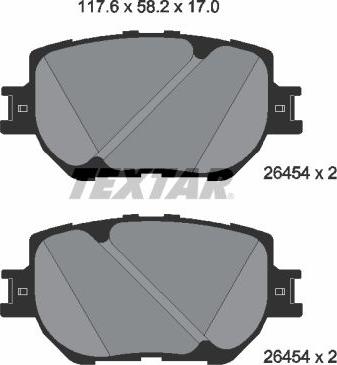 Textar 2645401 - Гальмівні колодки, дискові гальма autocars.com.ua