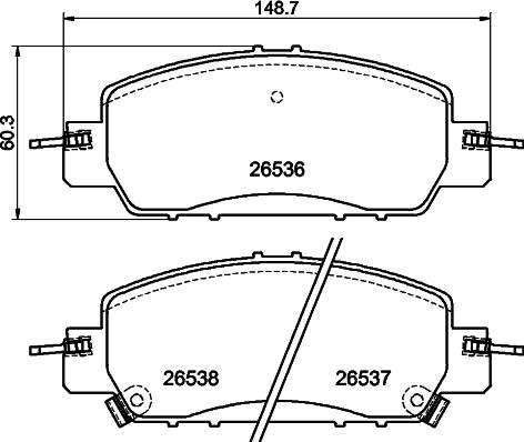 Textar 2653601 - Тормозные колодки, дисковые, комплект avtokuzovplus.com.ua