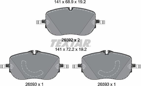 Textar 2659201 - Тормозные колодки, дисковые, комплект autodnr.net