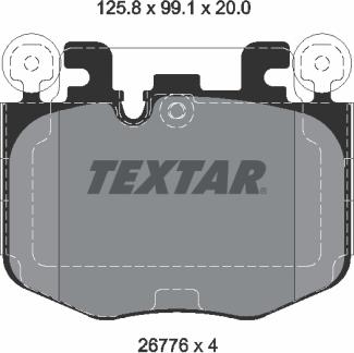 Textar 2677601 - Тормозные колодки, дисковые, комплект avtokuzovplus.com.ua