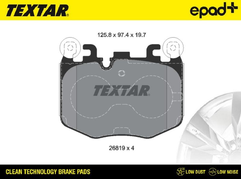 Textar 2681901CP - Гальмівні колодки, дискові гальма autocars.com.ua