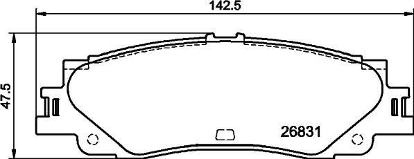 Textar 2683101 - Гальмівні колодки, дискові гальма autocars.com.ua