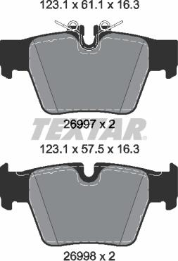 Textar 2699701 - Гальмівні колодки, дискові гальма autocars.com.ua