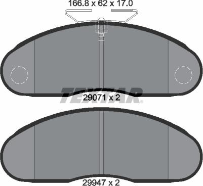 Textar 2907102 - Тормозные колодки, дисковые, комплект autodnr.net