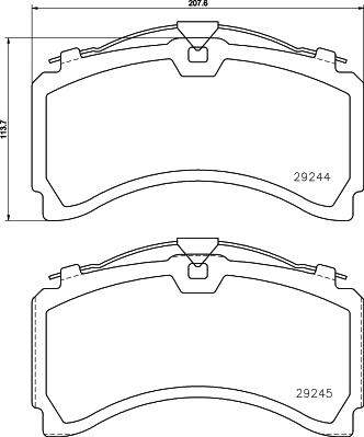 Textar 2924401 - Гальмівні колодки, дискові гальма autocars.com.ua