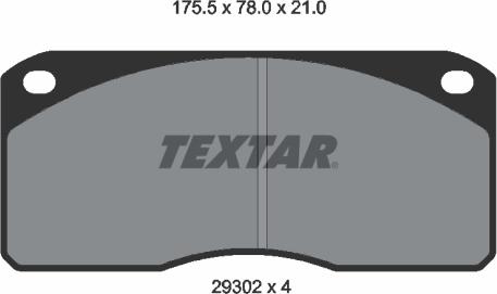 Textar 2930201 - Гальмівні колодки, дискові гальма autocars.com.ua