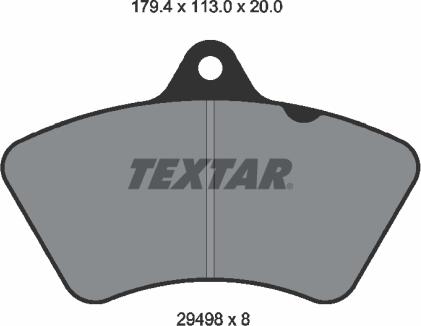 Textar 2949802 - Гальмівні колодки, дискові гальма autocars.com.ua