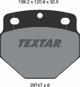 Textar 2974703 - Гальмівні колодки, дискові гальма autocars.com.ua