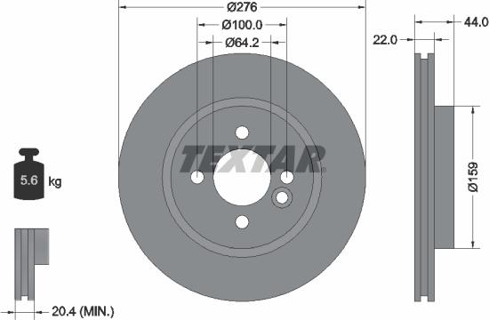 Textar 89006200 - Дисковый тормозной механизм, комплект avtokuzovplus.com.ua