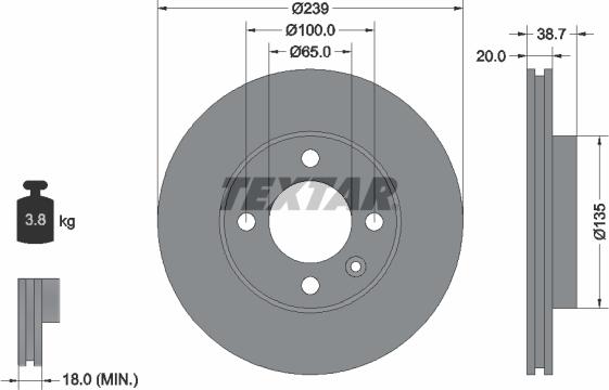 Textar 89009200 - Дисковый тормозной механизм, комплект avtokuzovplus.com.ua