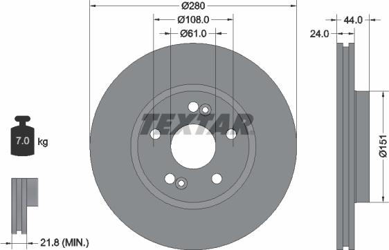 Textar 89010600 - Дисковый тормозной механизм, комплект autodnr.net