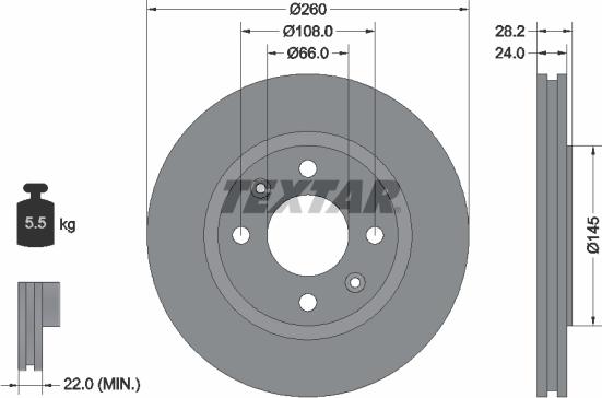 Textar 89011800 - Дисковый тормозной механизм, комплект avtokuzovplus.com.ua