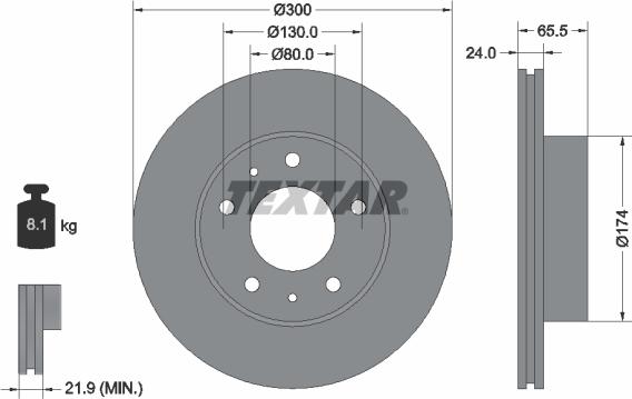 Textar 92116703 - Гальмівний диск autocars.com.ua