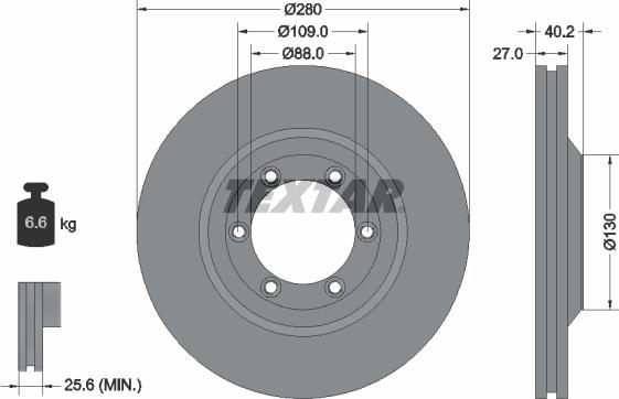 Textar 92174803 - Гальмівний диск autocars.com.ua