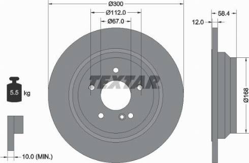 Textar 92176500 - Тормозной диск avtokuzovplus.com.ua