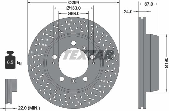 Textar 92176703 - Гальмівний диск autocars.com.ua