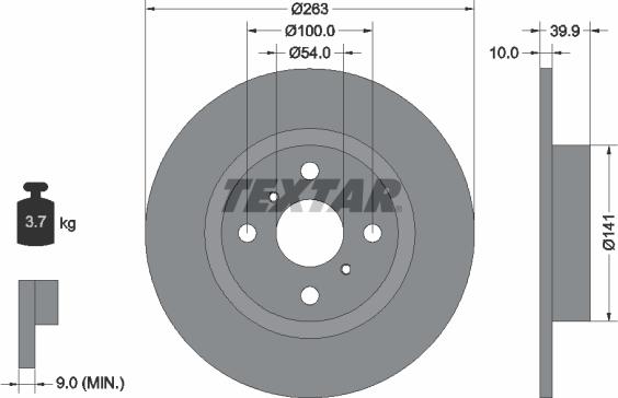 Textar 92179303 - Тормозной диск autodnr.net