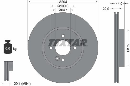 Textar 92183500 - Тормозной диск avtokuzovplus.com.ua