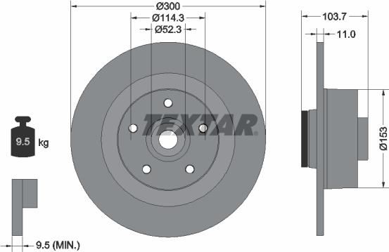 Textar 92196103 - Тормозной диск autodnr.net