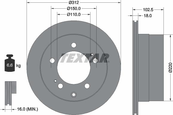 Textar 92249403 - Тормозной диск autodnr.net