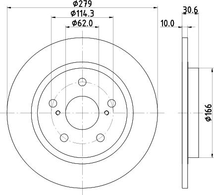 Textar 92298003 - Гальмівний диск autocars.com.ua
