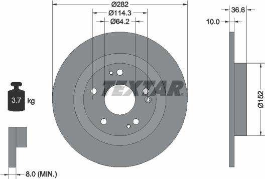 Textar 92301303 - Тормозной диск autodnr.net