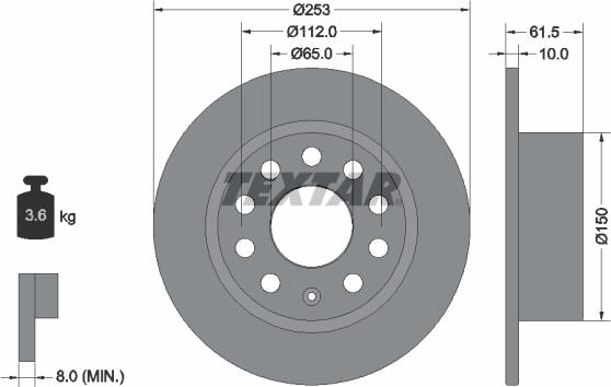 Textar 92306603 - Гальмівний диск autocars.com.ua