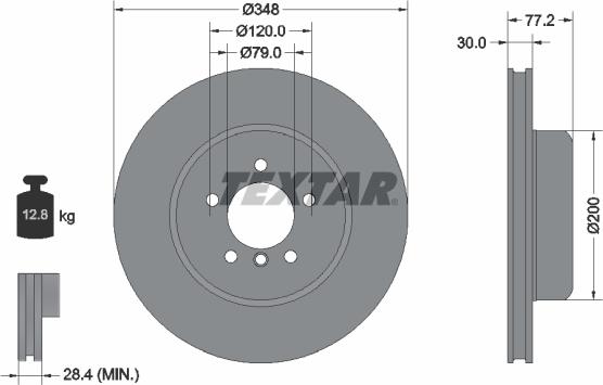 Textar 92310205 - Гальмівний диск autocars.com.ua