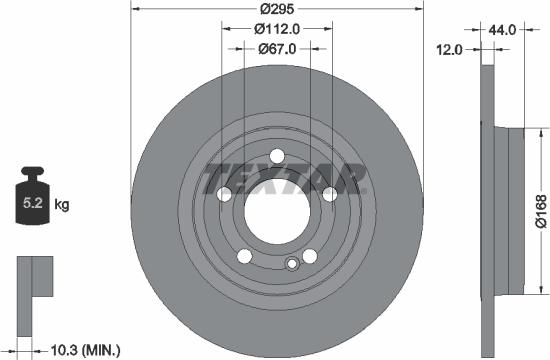 Textar 92323203 - Гальмівний диск autocars.com.ua