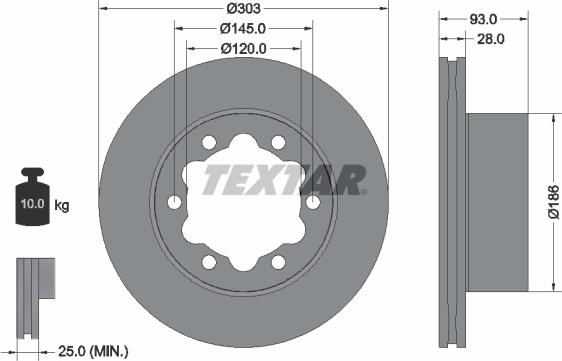 Textar 93143400 - Тормозной диск avtokuzovplus.com.ua