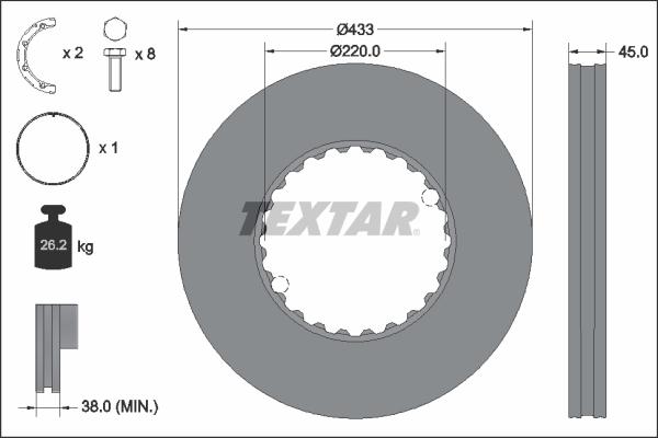 Textar 93272011 - Тормозной диск avtokuzovplus.com.ua