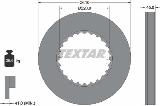 Textar 93291300 - Тормозной диск avtokuzovplus.com.ua