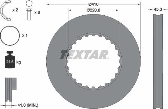 Textar 93322700 - Гальмівний диск autocars.com.ua