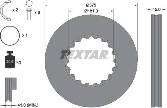 Textar 93322811 - Гальмівний диск autocars.com.ua