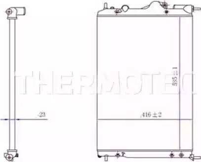 Thermotec D7R016TT - Радіатор, охолодження двигуна autocars.com.ua