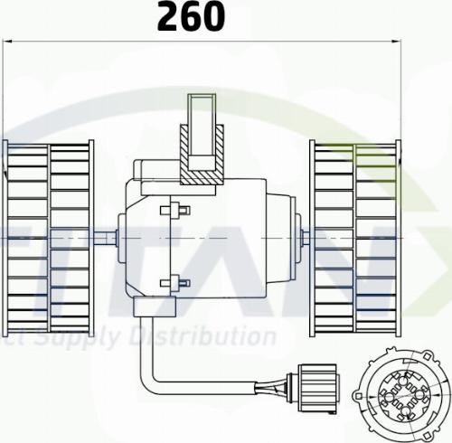 TITANX BL149001 - Вентилятор салону autocars.com.ua
