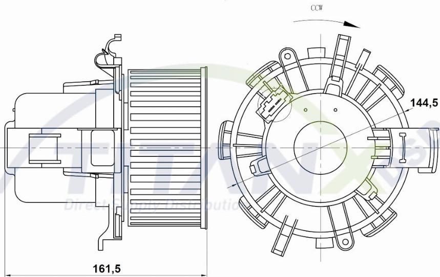 TITANX BL369002 - Вентилятор салону autocars.com.ua