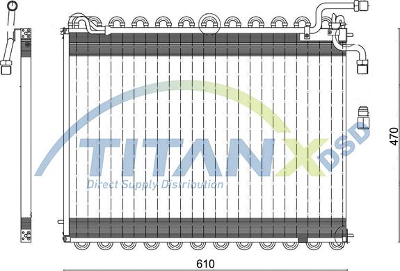 TITANX CD119004 - Конденсатор, кондиціонер autocars.com.ua