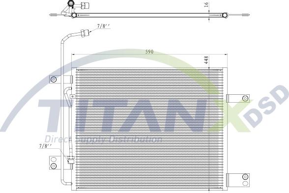 TITANX CD119006 - Конденсатор, кондиціонер autocars.com.ua