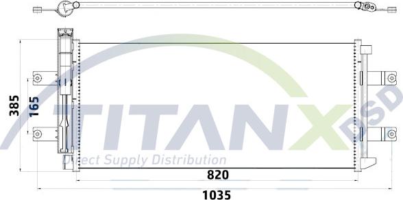 TITANX CD119010 - Конденсатор, кондиціонер autocars.com.ua