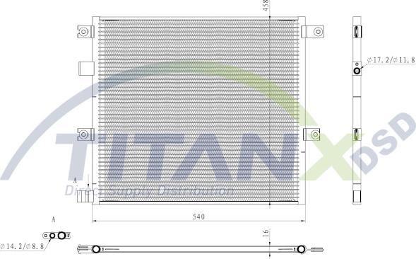 TITANX CD129001 - Конденсатор, кондиціонер autocars.com.ua