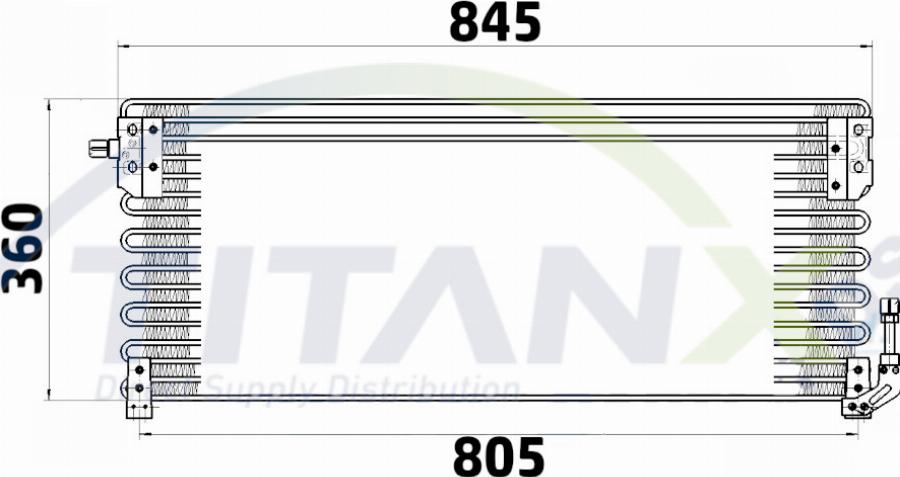 TITANX CD129003 - Конденсатор, кондиціонер autocars.com.ua