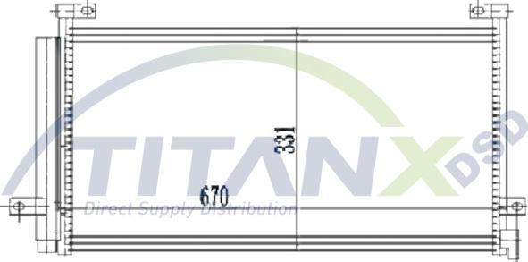 TITANX CD129010 - Конденсатор, кондиціонер autocars.com.ua