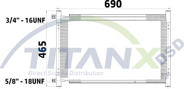 TITANX CD129011 - Конденсатор, кондиціонер autocars.com.ua