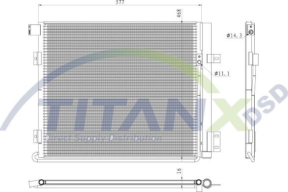 TITANX CD139004 - Конденсатор, кондиціонер autocars.com.ua