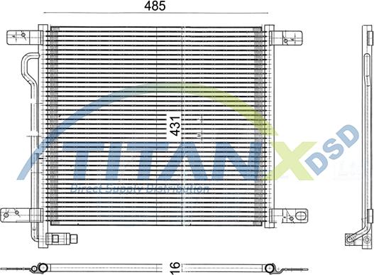 TITANX CD139005 - Конденсатор, кондиціонер autocars.com.ua