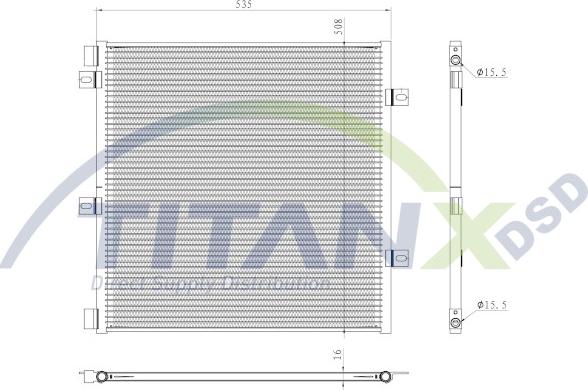 TITANX CD169005 - Конденсатор, кондиціонер autocars.com.ua
